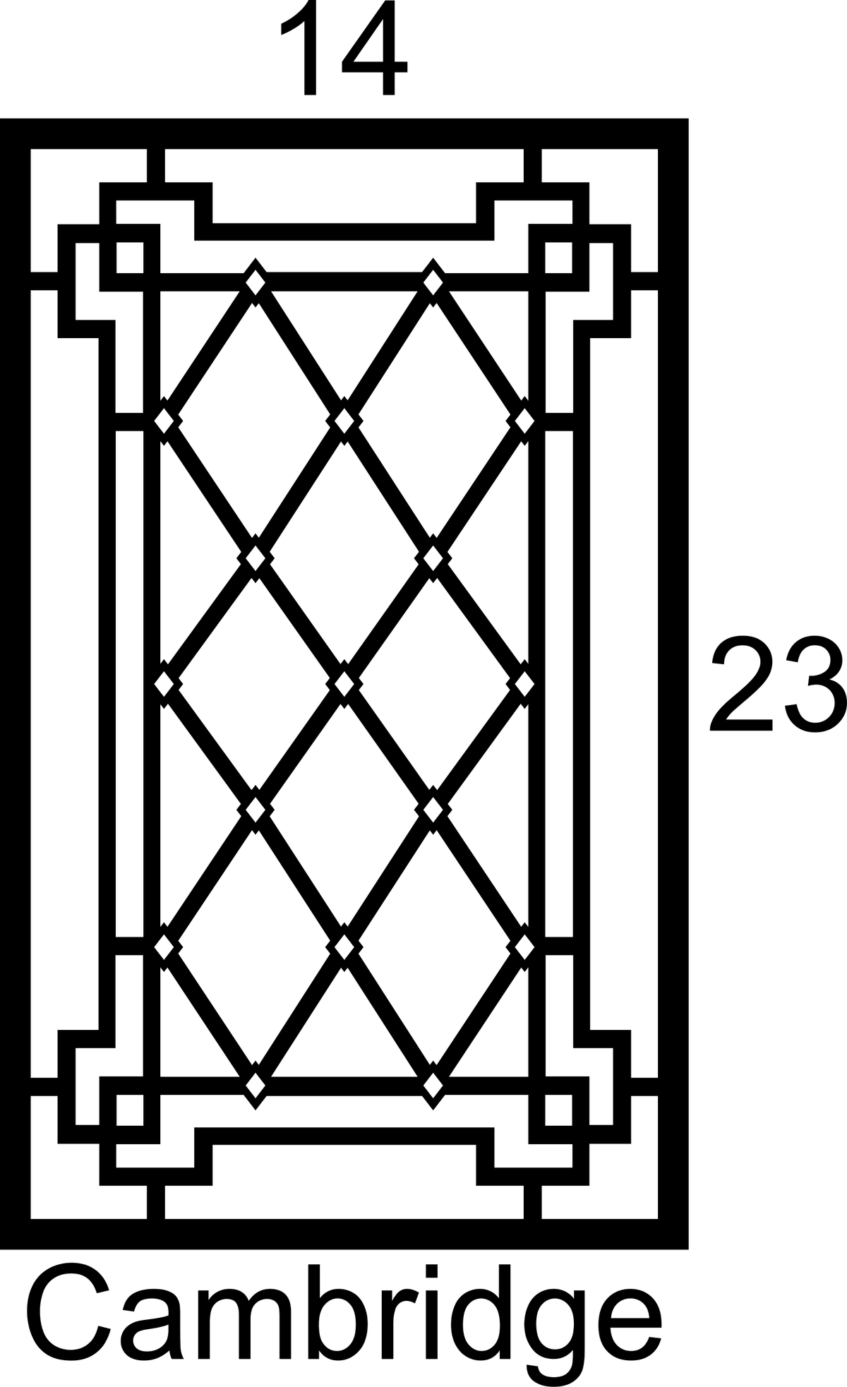 Cambridge Cabinet Door Insert-Available in Your Size