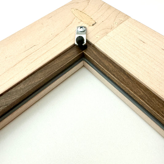 Cabinet Metal, Glass Insert Retainer Wood 1/4" by 7/16" Flat Trim