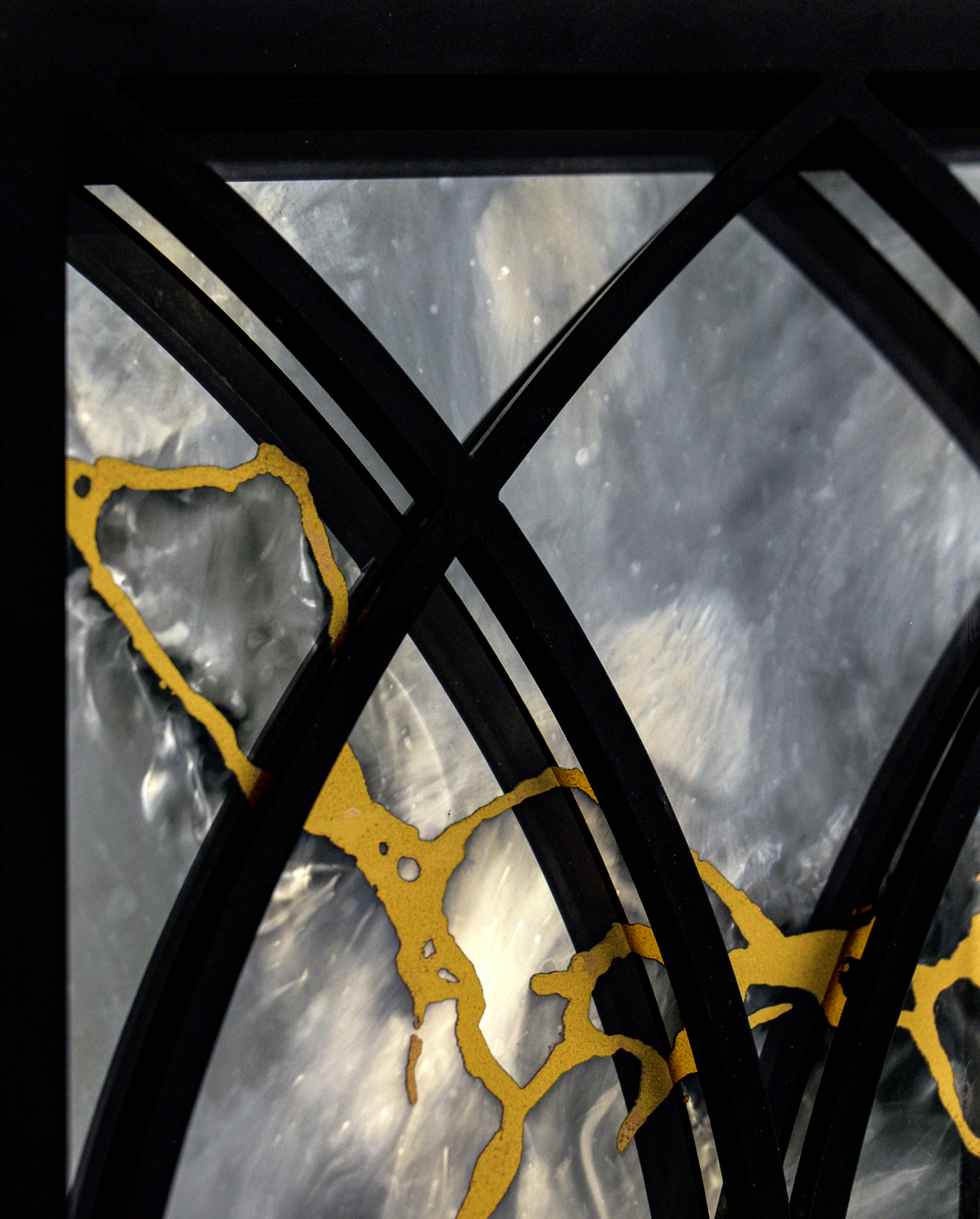 Prague Goldveined Antique Mirror Insert Backing Material- Custom Fit