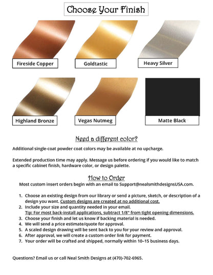 Aaron Cabinet Door Insert-Available in Your Size