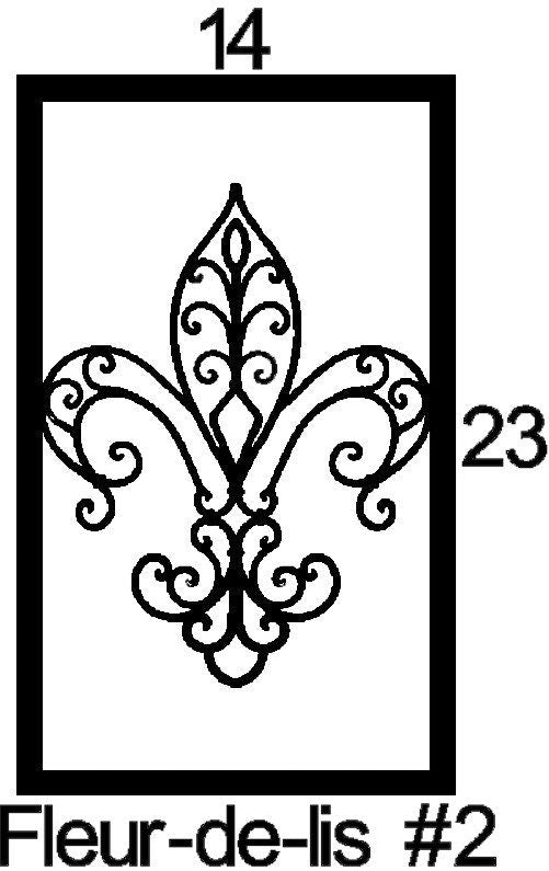 Fleur-de-lis#2 Cabinet Door Insert-Available in Your Size